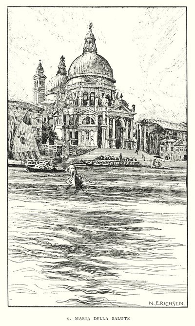 S Maria Della Salute (litho) da Nelly Erichsen