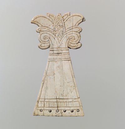 Frontale di cavallo inciso scolpito a forma di albero di palmetta fiorita, IX-VIII secolo a.C. da Neo Assyrian