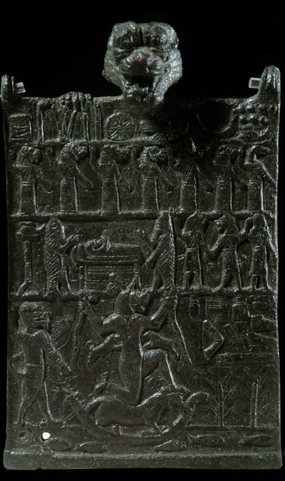 Mesopotamia: placca di bronzo di congiura contro la divinità demoniaca Lamashtu. Rappresentazione di una scena di esorcismo. Periodo neo-assiro (ca. 1000-612 a.C.). 750 a.C. Parigi, Museo del Louvre da Neo Assyrian Neo Assyrian