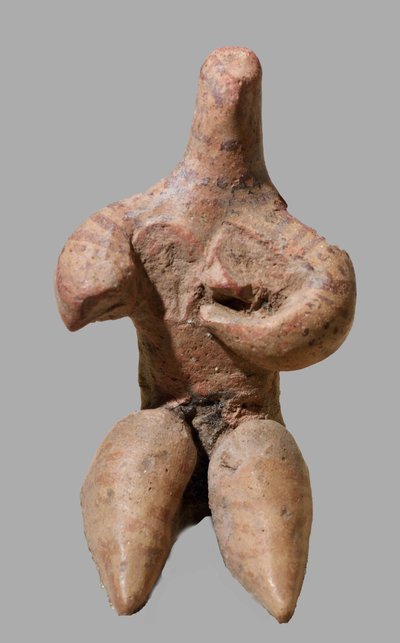 Figurina di argilla dipinta di una femmina, Siria, c.5000 a.C. da Neolithic Neolithic