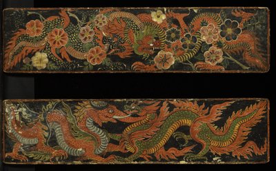 Un paio di copertine di manoscritto buddhista, 1659 da Nepalese School