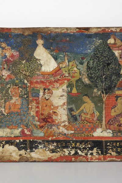 (dettaglio) da una copertina di manoscritto buddhista da Nepalese School
