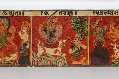 (dettaglio) da una copertina di manoscritto Devimahatmya da Nepalese School