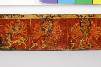 (dettaglio) da una copertina di manoscritto Devimahatmya da Nepalese School