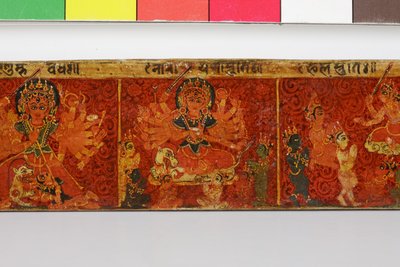 (dettaglio) da una copertina di manoscritto Devimahatmya da Nepalese School