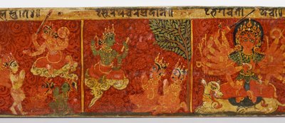 (dettaglio) da una copertina di manoscritto Devimahatmya da Nepalese School