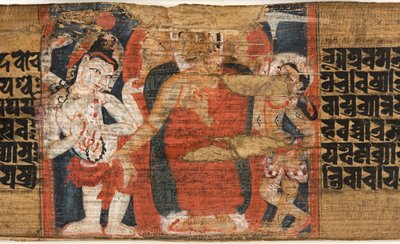 Folio 126b Discesa del Buddha dal Cielo, dall