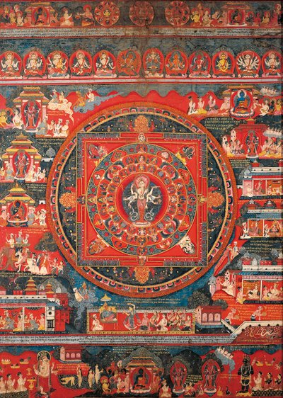 Mandala di Amoghapasa da Nepalese School