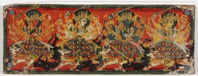Una delle copertine di un manoscritto che raffigura Devi come le Otto Madri da Nepalese School