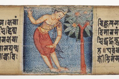 Sudhana accanto a un albero, dal Gandavyuha da Nepalese School