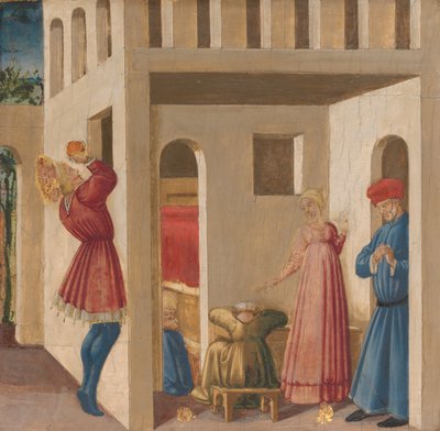 Una scena dalla leggenda di San Nicola di Bari da Neri di Bicci