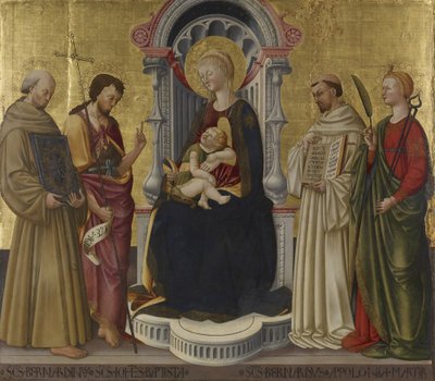Vergine col Bambino in trono con quattro santi, c.1450 da Neri di Bicci
