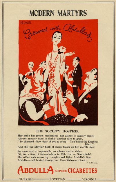 Sigarette Abdulla, 1927 da Nerman