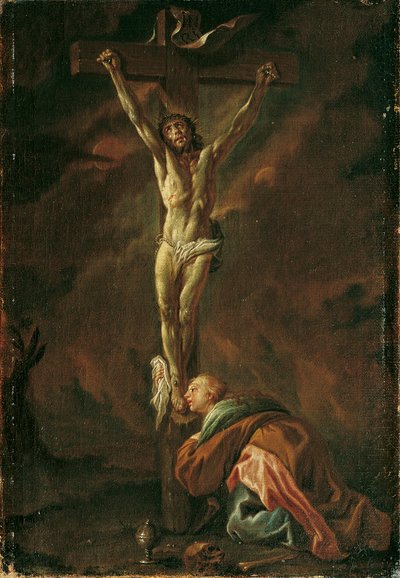 Cristo sulla croce con Maria Maddalena da Leopold Blonder