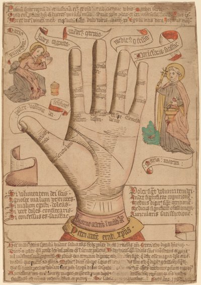 La mano come specchio della salvezza da Netherlandish 15th Century