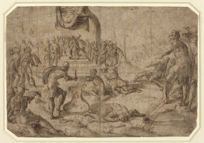 Scena di sacrificio (Gaio Muzio Scevola?) da Netherlandish 16th Century