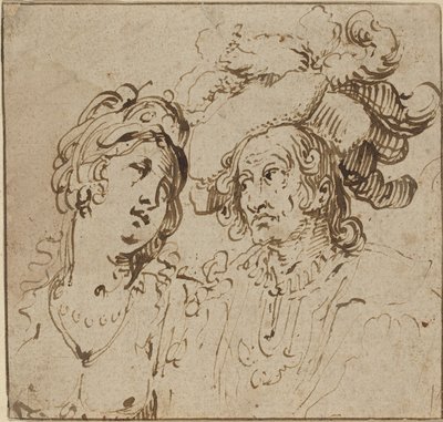 Cavaliere con una prostituta da Netherlandish 17th Century