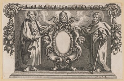 Vignetta per un Libro Dedicato a Papa Urbano VII da Netherlandish 17th Century after Sir Peter Paul Rubens