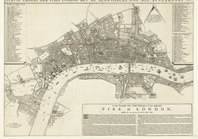 Un vero ritratto con una breve descrizione di quel deplorevole incendio di Londra, avvenuto il 12 da Netherlandish School