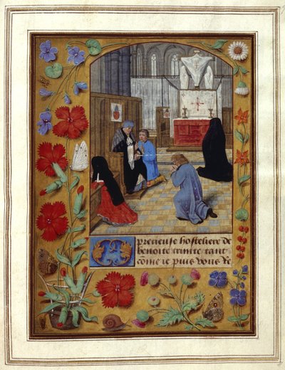 Digiuno e preghiera in chiesa, illustrazione da un 