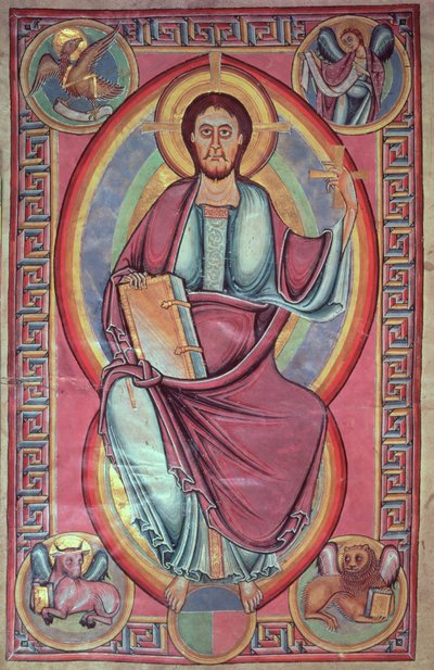 Cristo in maestà, dalla Bibbia di Stavelot da Netherlandish School