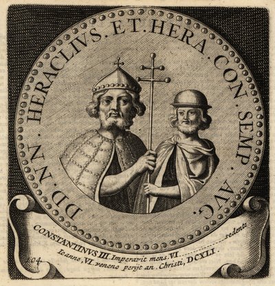 Imperatori bizantini Eraclio e Costantino III da Netherlandish School
