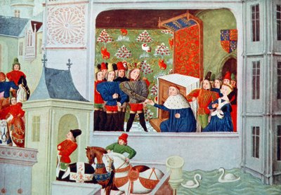 Intervista di Riccardo II e il Duca di Gloucester nel Castello di Pleshy, dalla 