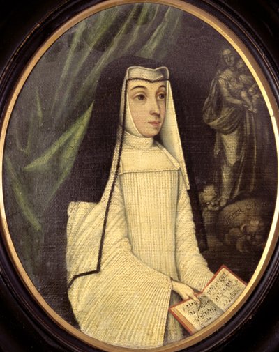 Mary Barbara Huddleston (1708-87) in abito di suora dell
