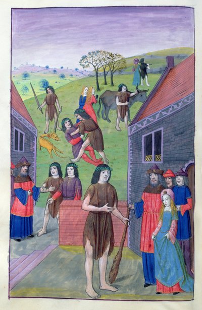 Ercole combatte Acheloo e prende il toro per le corna, 1479 da Netherlandish School