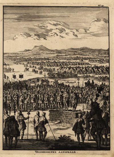 Centurioni e legionari romani ascoltano un discorso da Netherlandish School