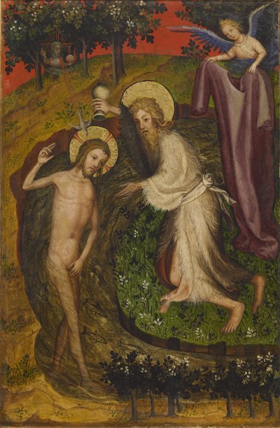 Il Battesimo, da un trittico pieghevole, c.1400 da Netherlandish School