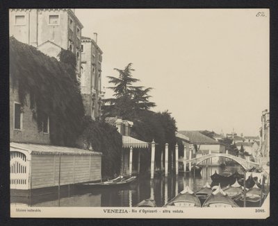 Veduta del Rio dei Ognissanti a Venezia da Neue Photographische Gesellschaft