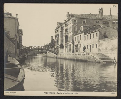 Vista sul Fondamenta Rossa a Venezia da Neue Photographische Gesellschaft