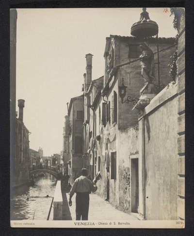 Banchina lungo la Chiesa di San Barnaba a Venezia da Neue Photographische Gesellschaft