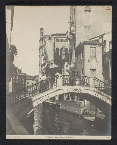 Ponte San Trovaso a Venezia da Neue Photographische Gesellschaft
