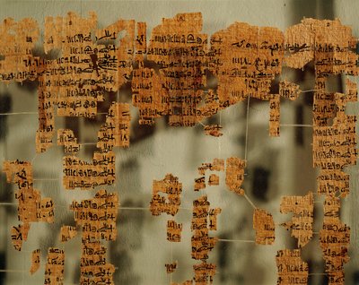Frammenti del Papiro del Re, o il Canone Reale da New Kingdom Egyptian