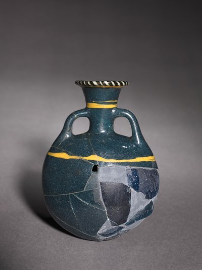 Fiasca lentoidale o fiasca del pellegrino, tarda XVIII a XIX dinastia, circa 1336-1186 a.C. da New Kingdom Egyptian