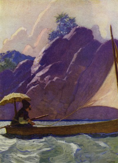 Illustrazione per Robinson Crusoe da Newell Convers (after) Wyeth