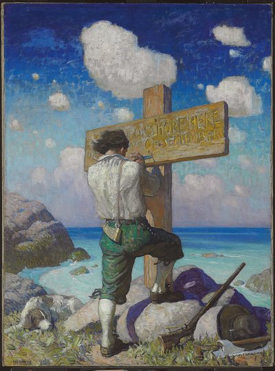 --e facendone una grande croce, la posizionai sulla riva dove per primo... da Newell Convers Wyeth