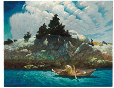 Black Spruce Ledge (Pesca di aragoste al largo di Black Spruce Ledge) da Newell Convers Wyeth
