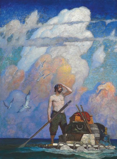 Per un miglio, o giù di lì, la mia zattera andava molto bene da Newell Convers Wyeth