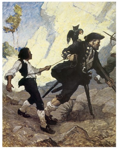 Illustrazione del 1911 di Newell Convers Wyeth (1882-1945) per il romanzo "L