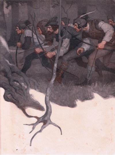 Design della copertina interna da Newell Convers Wyeth
