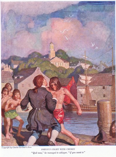 La lotta di Johnny con Cherry! Smetti ora, riuscì a sussurrare, se vuoi da Newell Convers Wyeth