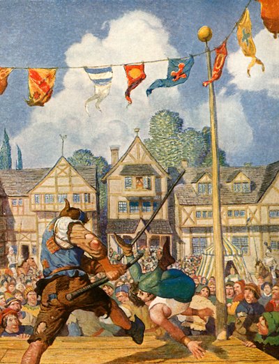 Little John sconfigge Eric di Lincoln da Newell Convers Wyeth