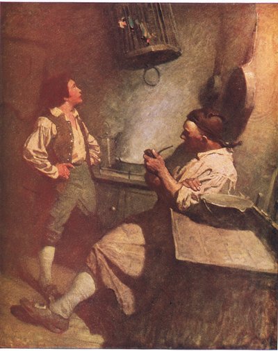 Long John Silver e Hawkins: Per me era gentile e sempre felice di vedermi in cucina da Newell Convers Wyeth