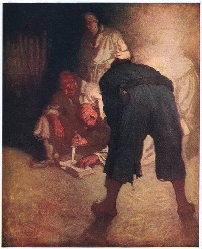 Il punto nero: Circa a metà della discesa verso la palizzata, erano raccolti in un gruppo da Newell Convers Wyeth