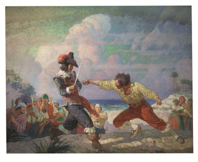 Il duello sulla spiaggia da Newell Convers Wyeth