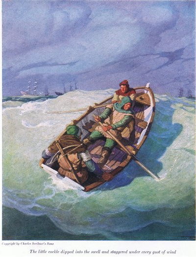 Il piccolo guscio si immergeva nel mare e vacillava sotto ogni raffica di vento da Newell Convers Wyeth