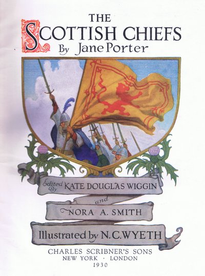 Pagina del titolo, da The Scottish Chiefs pubblicato da Charles Schribner